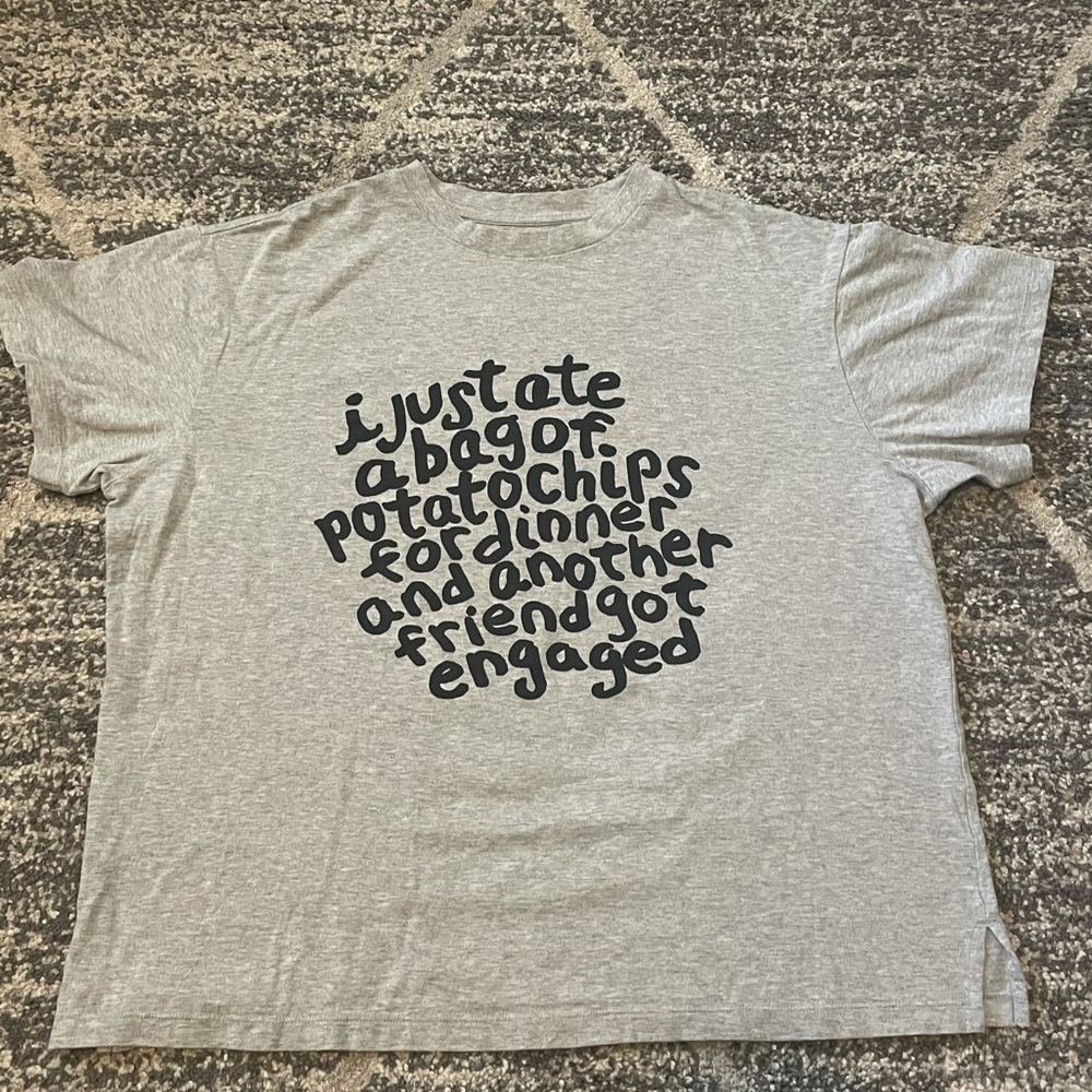 Uniqlo x SPRZNY Timothy Goodman Gray T-shirt (Size XL)